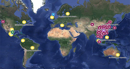 Este es el mapa de GoogleMaps que se actualiza mostrando los casos sospechosos y confirmados de coronavirus